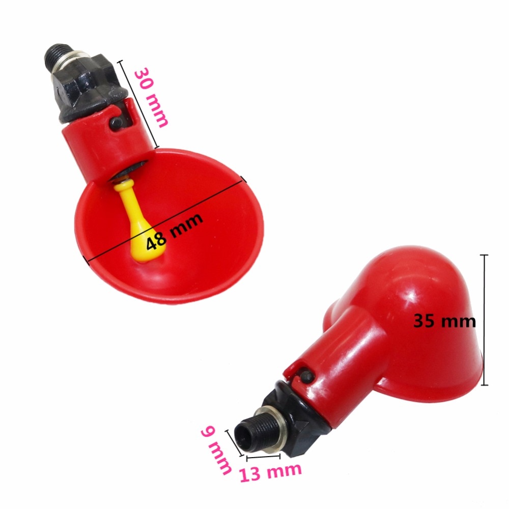 Vasos de plástico para beber agua de aves de corral, bebedero automático de pollo, codorniz, equipo de cría, 2 uds.