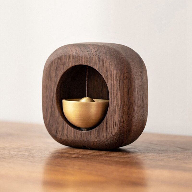 Solid Wood Wind Chime Suction Door Wind Chime Black Walnut Magnetic Suction Wind Chime Door Bell