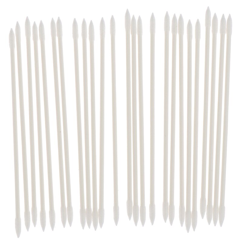 25 unidades/pacote cabeça dupla cotonete de algodão bebê feminino maquiagem algodão buds dica para médica madeira varas nariz orelhas limpeza cuidados de saúde