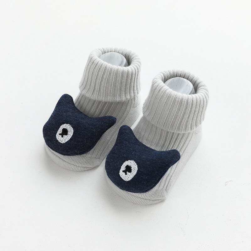 Herfst Winter Zachte Katoenen Baby Meisjes Sokken Pasgeboren Cartoon Baby Sokken Baby Baby Boy Sokken Anti Slip Vloer Sok lente: light gray bear / 1-3 years old