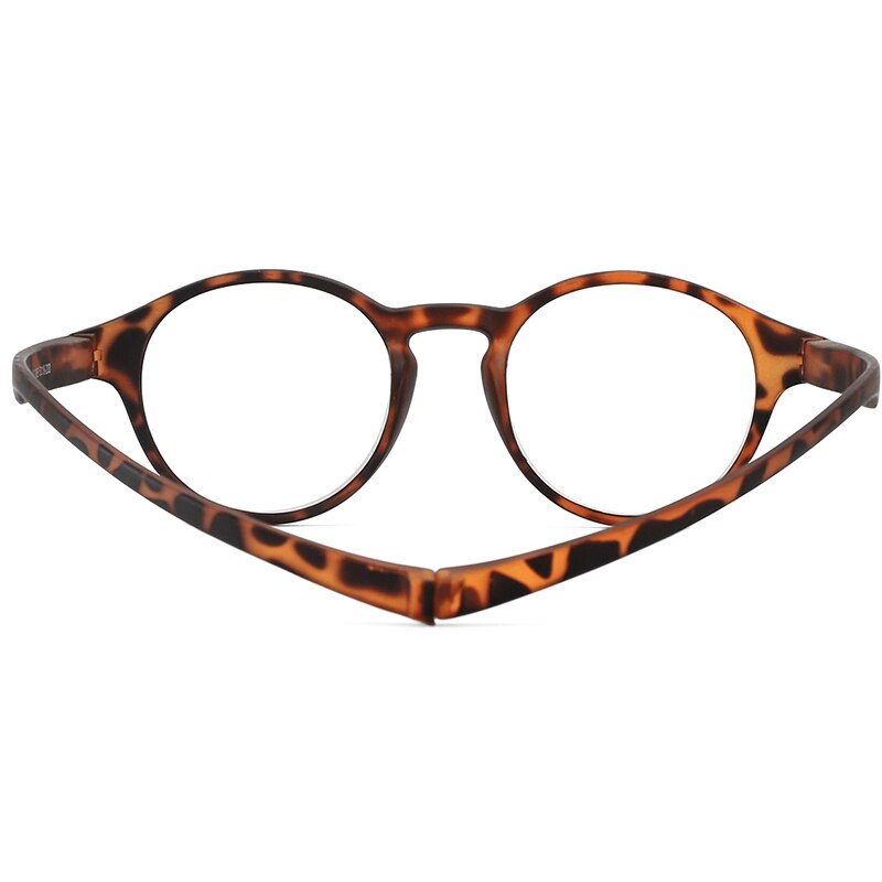 Portable Hanging Neck Magnet Reading Glasses for Men Women Presbyopic Glasses Round Frame Magnetic Readers black tortoise shell