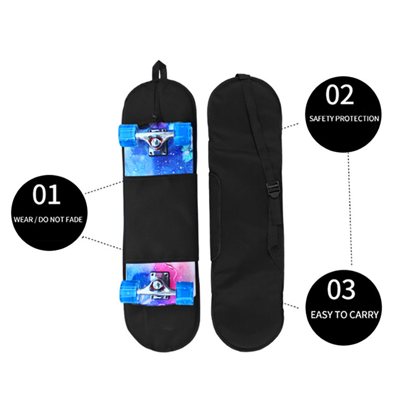 Hållbar bekväm bärbar skateboard ryggsäck lock longboard bär ryggsäck skateboard väska sport resväska väska