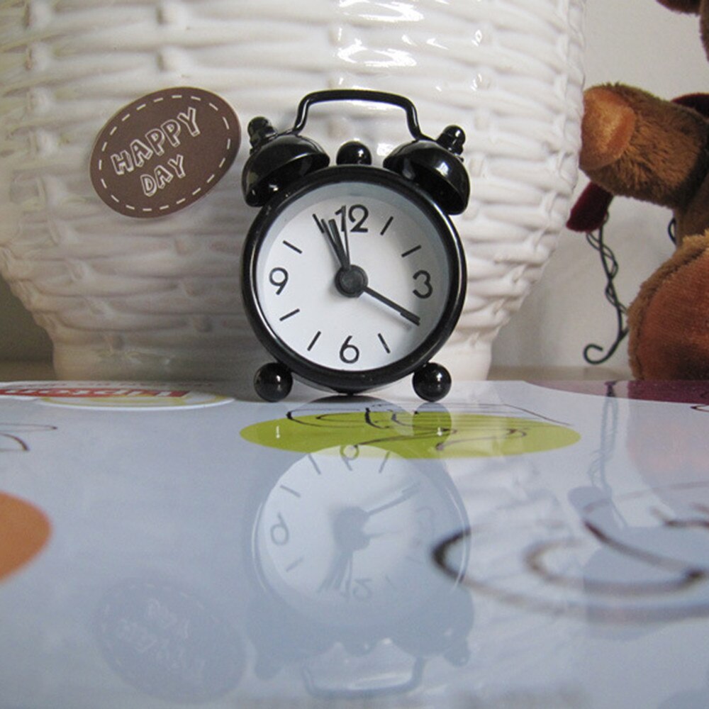 alarm clock Cute Mini Metal Small Alarm Clock Electronic loud alarm clock despertador reloj despertador wekker hout: A