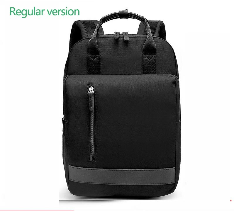 IKE MARTI Women's Backpack Daypack School Bag Sac A Dos Femme Man Waterproof Charging 15.6 Inch Laptop Backpack: Regular black  01 / 14 INCH