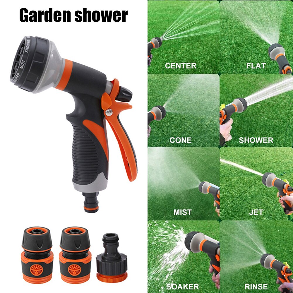 5pcs Hand Held Sprayer Water Gun Multifunction 8 Mode Sprayer Car Washer Gun Set for Garden Lawn Vegetable Field