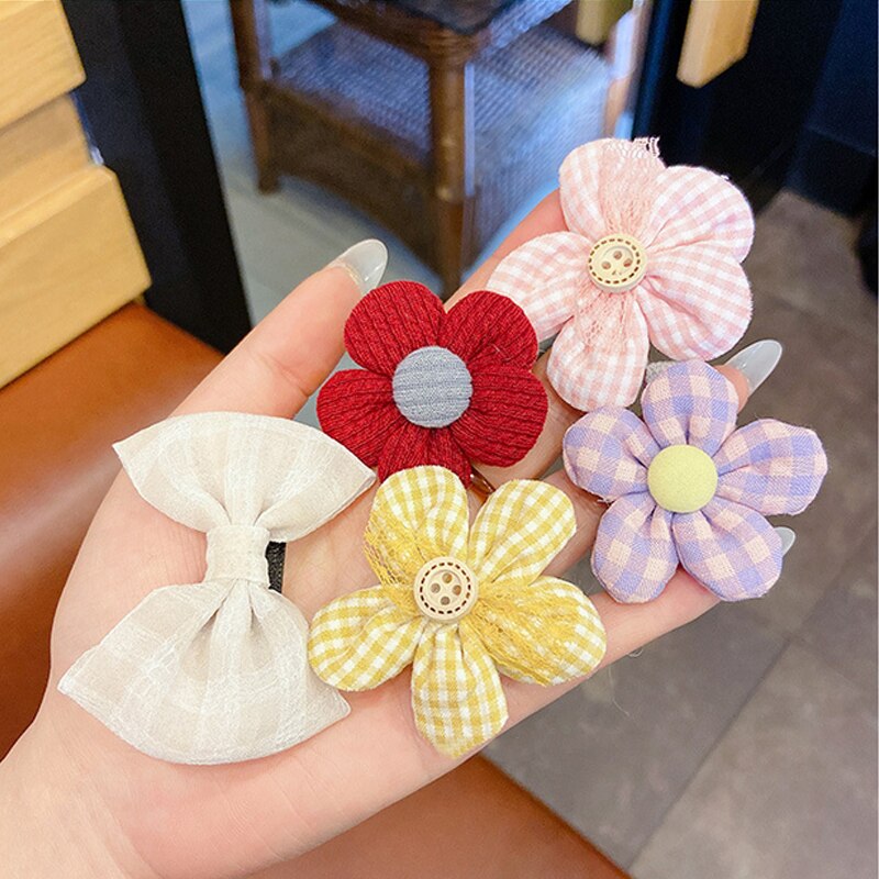 8 Stks/set Bloem Meisje Haar Clips Lovey Bows Baby Hoofdband Accessoires Prinses Haarspeldjes Meisjes Haarclips Haar Clip