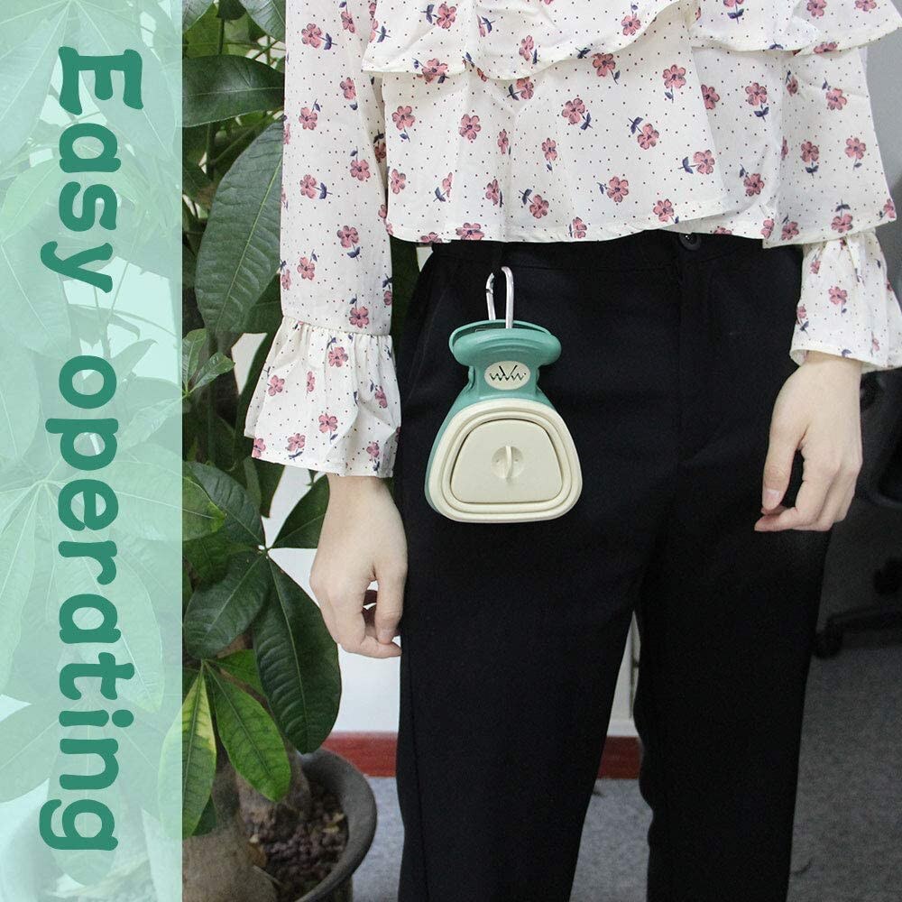 Portable Pooper Scooper, Expandable Dog Pooper Scooper with Carabiner Poop Scooper for Dogs with Dog Poop Scoop Waste Bag Refill