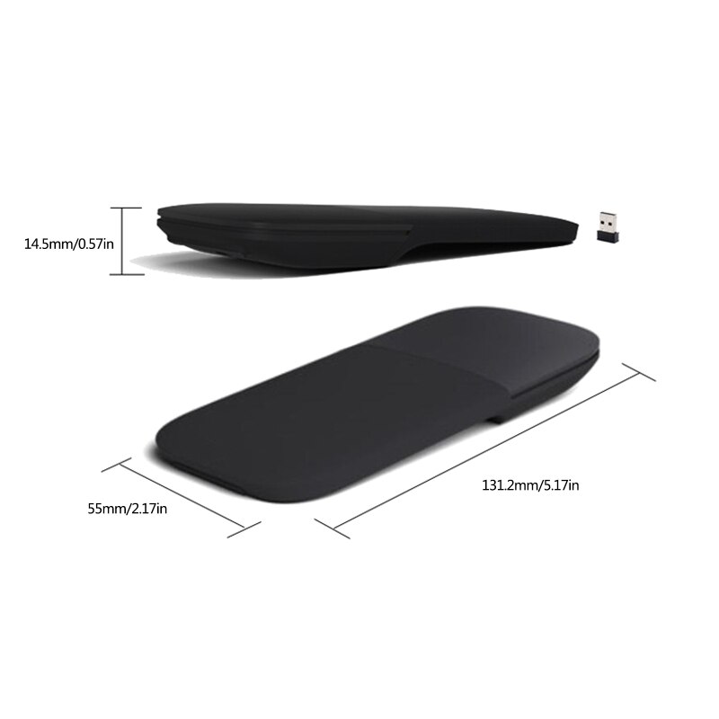 2.4Ghz Optical Maser Pointing Foldable Touch Wireless Mouse Ergonomic Fold Mini Mice for Notebook Laptop Tablet Phone