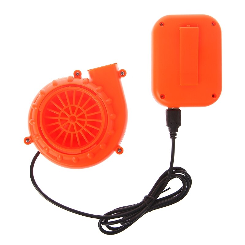 Elektrische mini-ventilator luchtblazer voor opblaasbaar speelgoedkostuum pop op batterijen usb