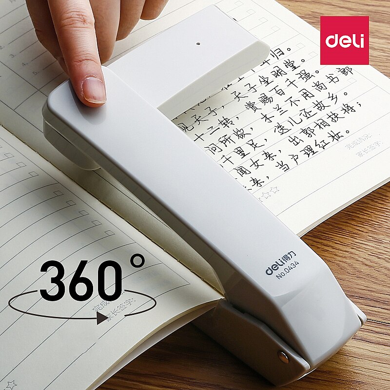360 rotasjoner kraftig stiftemaskin bruk 24/6 stifter uanstrengt lang stiftemaskin skolepapir stiftemaskin kontorboks forsyninger