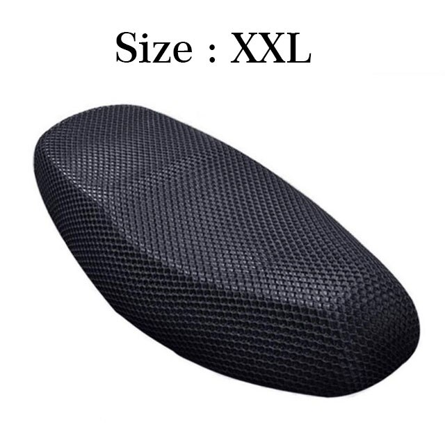 Funda de asiento de malla 3D para motocicleta, transpirable, de verano, para ciclomotor, Scooter, cojín antideslizante, accesorios impermeables: XXL