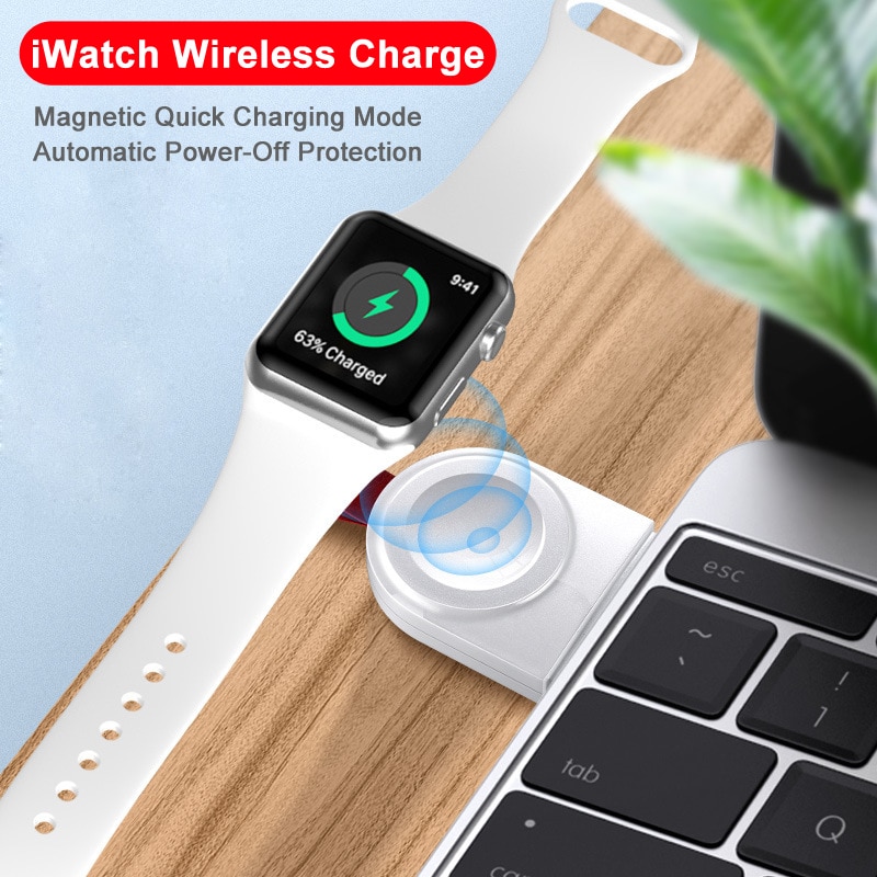 Draadloze Oplader Voor Apple Horloge Serie 5 4 3 2 1 Band Strap Station Usb Charger Kabel Voor Iwatch 5 4 3 2 1
