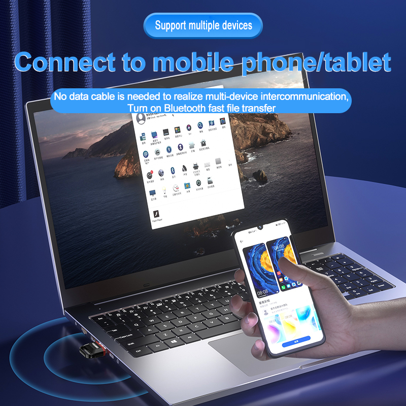 Usb bluetooth 5.0 bluetooth sovitin vastaanotin dongle tietokoneelle tietokone langaton hiiri näppäimistö musiikki vastaanotin lähetin sovitin