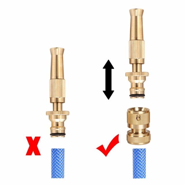 Brass Hose Pipe Fitting Set Garden Tap Hosepipe Quick Connectors Spray Nozzle // Nozzle Combination/: Set 2  3 4