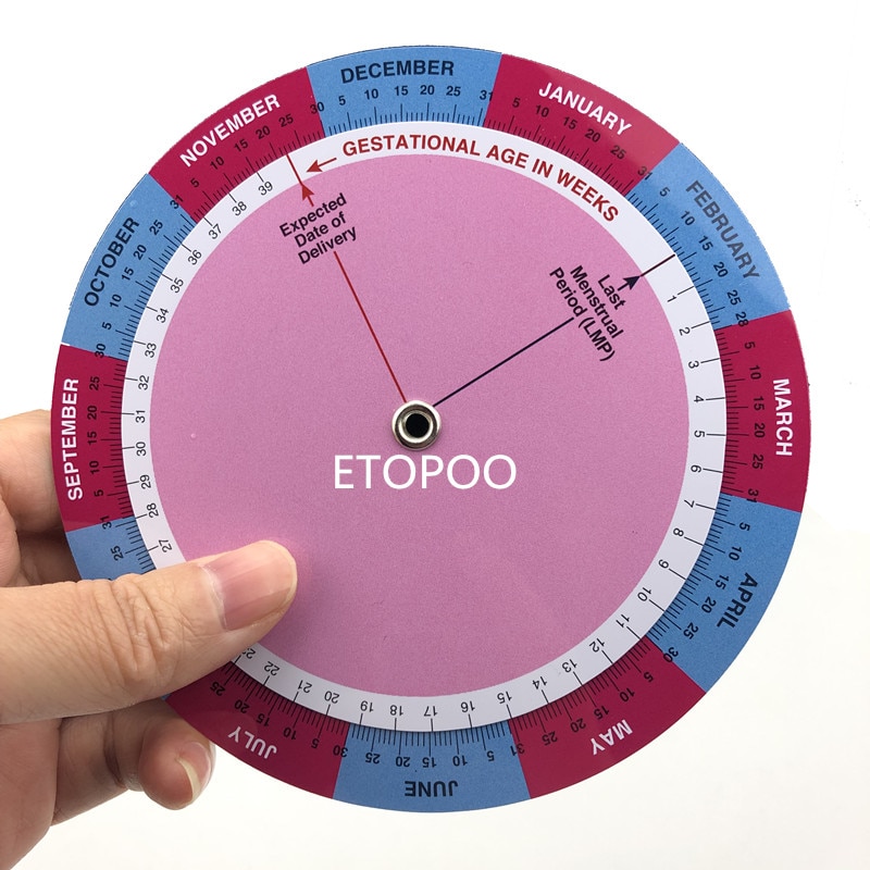 1 stk pvc svangerskaps kalkulator hjul graviditet goniometer forventet fødselsdato kalkulator