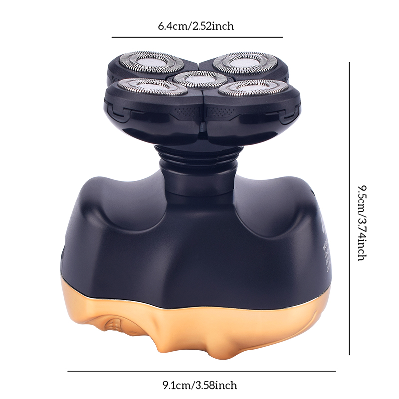 Electric Shaving 6 in 1 Bald Head Shaver 5D Rotary Razor five balde Multifunctional Beard Hair Trimmer Nose Ear Trimmer for Men