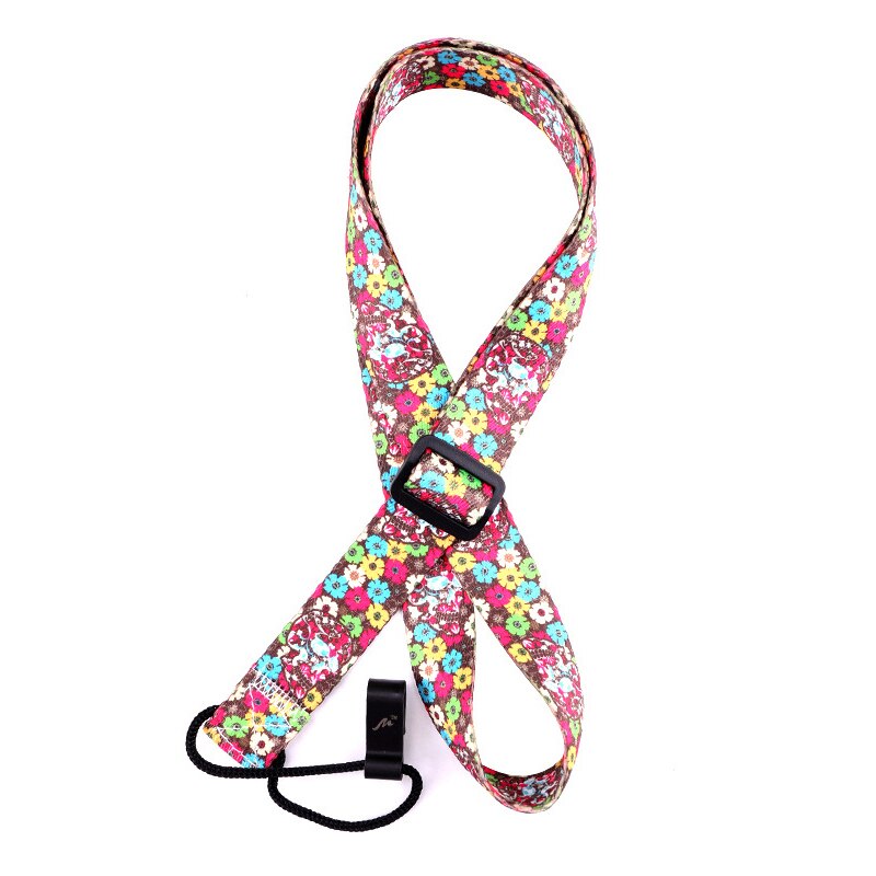 Correa de ukelele de estilo étnico ajustable, cinturón de guitarra resistente, cinta impresa, Clip-on, instrumento Musical, accesorio de guitarra: type15