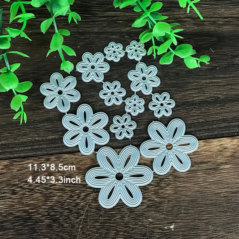 12pcs/set 3D Flower dies Metal Cutting Dies for Scrapbooking Photo Album Decoration Paper Card Making Embossing Craft Dies Cut