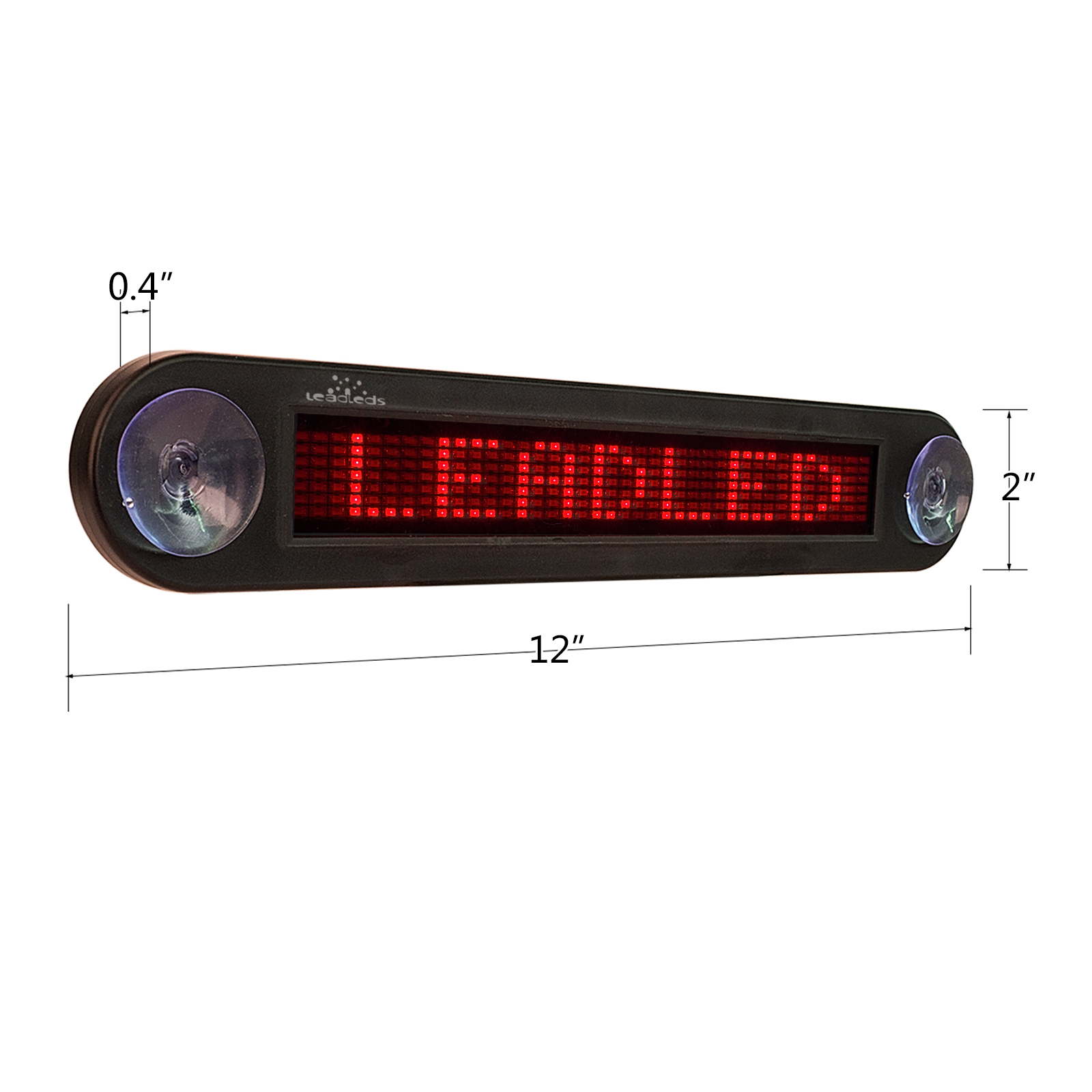 30CM 12V LED Car Sign Remote Control Programmable Scrolling Message LED Display Screen 7X40 Pixels Support English and Russinan