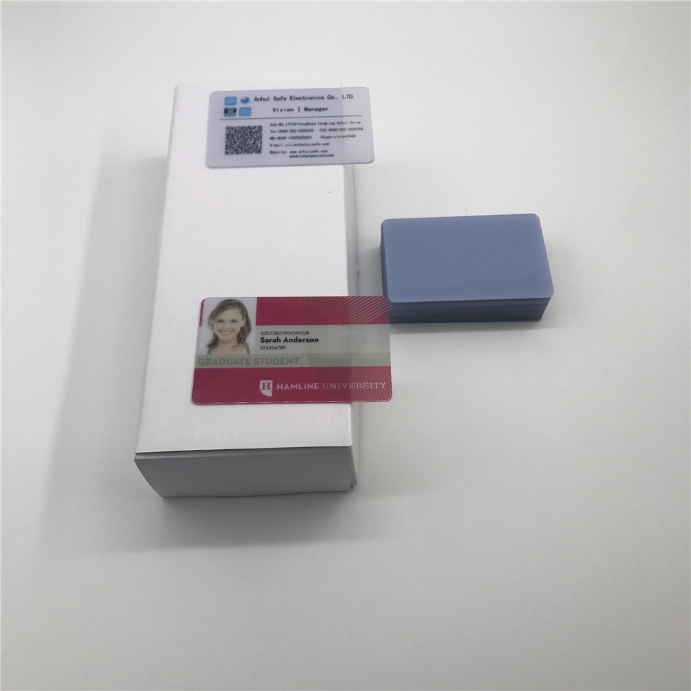 20x blank plast gennemsigtig inkjet printbar pvc id-kort +1pc kort bakke til epson pm -g800 stylus foto 1400,1410 printere