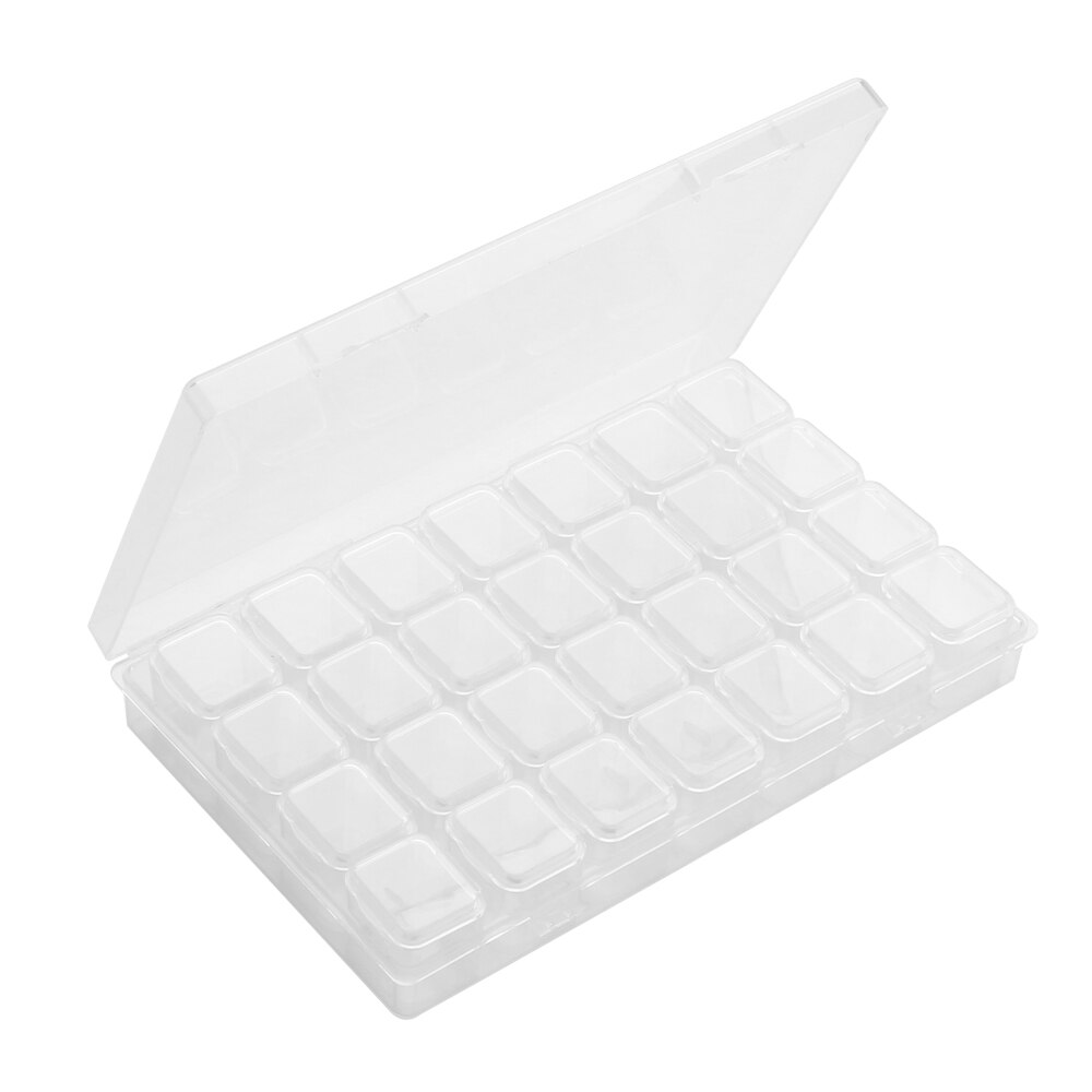 10 grid verstelbare transparante sieraden opbergdoos - ring oorbel kralen geval plastic draagbare organizer doos 12,8 x 6,5 x 2,2 cm - België