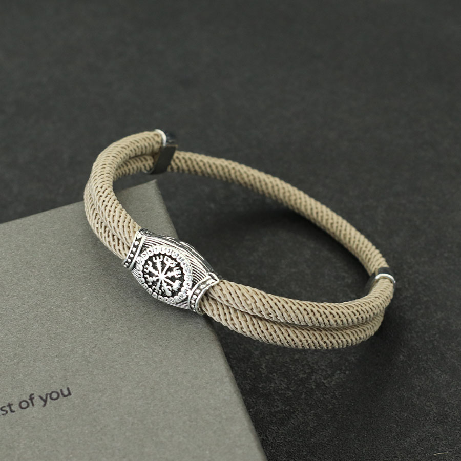Mode Mannen Armband Touw Handgemaakt Weaven Viking Symbool Braslet Verstelbare Nautische Draad Braclet Surfen Sieraden Accessoires