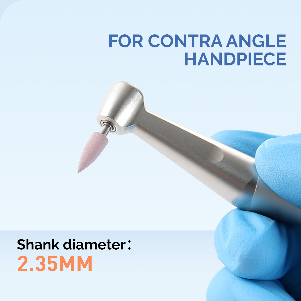 AZDENT 12 teile/paket Zahn Silikon Polieren Spitze Schleifen Köpfe Zähne Polierer RA Bohrer Dia. 2,35 mm für Handstücke mit niedriger Geschwindigkeit