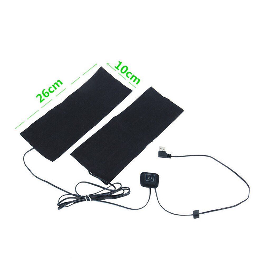 2 in 1 Carbon Faser Heizung Pad USB Heizung Film Elektrische Infrarot Fieber Wärme Matte Winter Warm Arm Taille Wärme ski Hosen