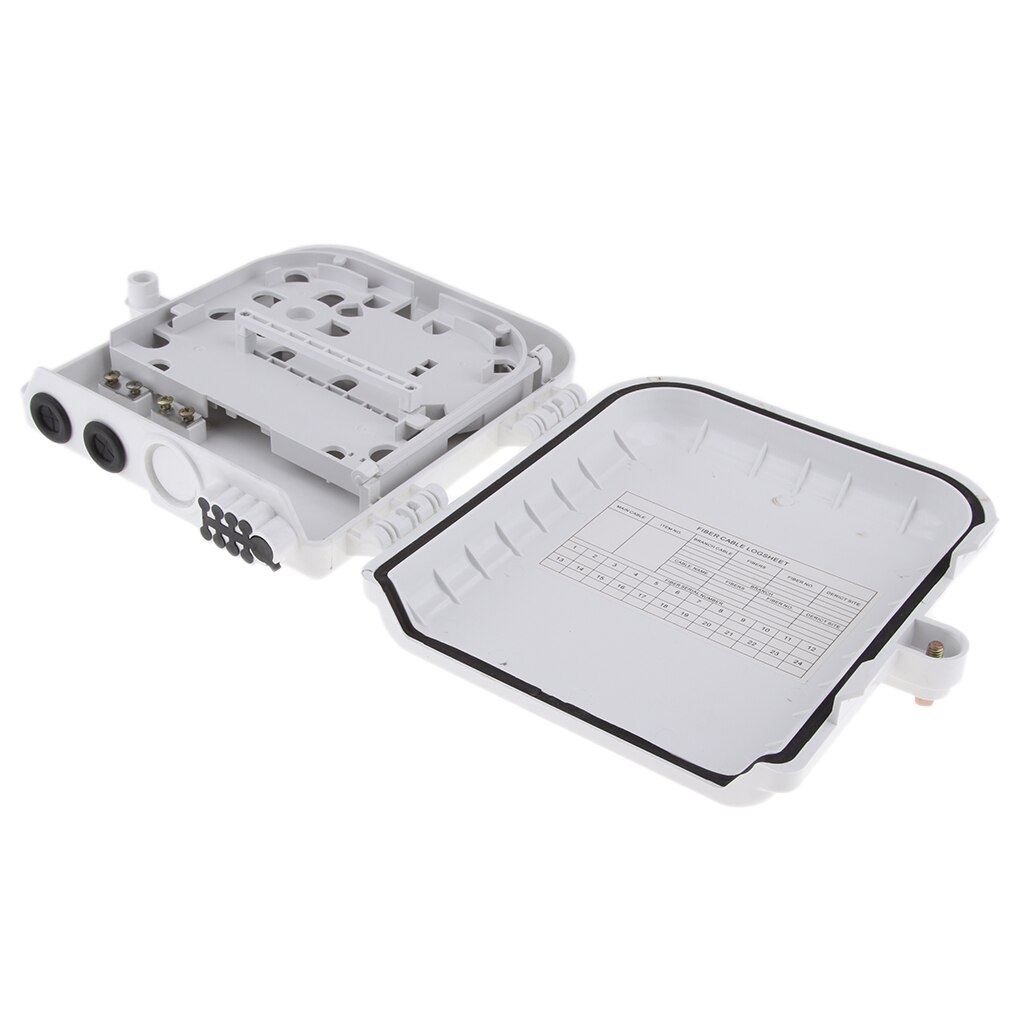 8 Core FTTH Fiber Optic Distribution Box, ABS Outdoor FTTH Terminal Box with ''Lock'' Instructure