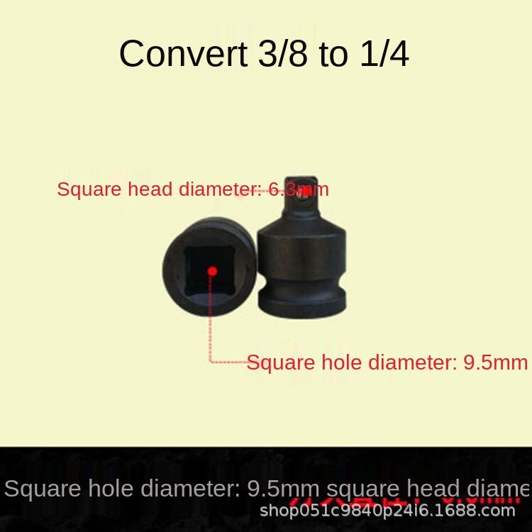 1PCS 1/2 3/4 1 Inch Drive Impact Socket Adapeter Cr-Mo Air Impact Adapter Converter Reducer Joint Converter Repair Tools: 3-8 to 1-4