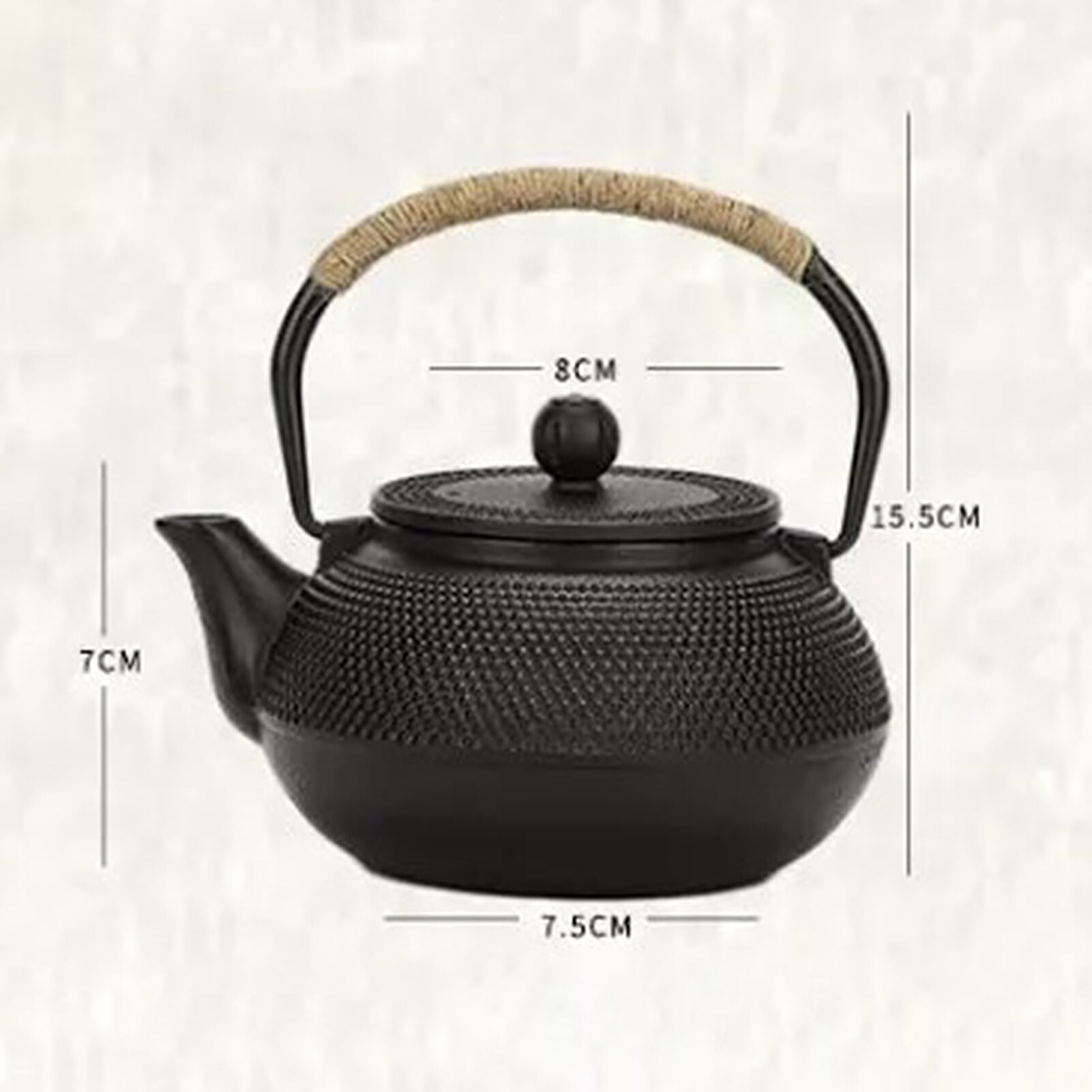 Olla de té de hierro con Infusor de acero inoxidable, pava de hierro fundido para hervir agua, utensilios para el té