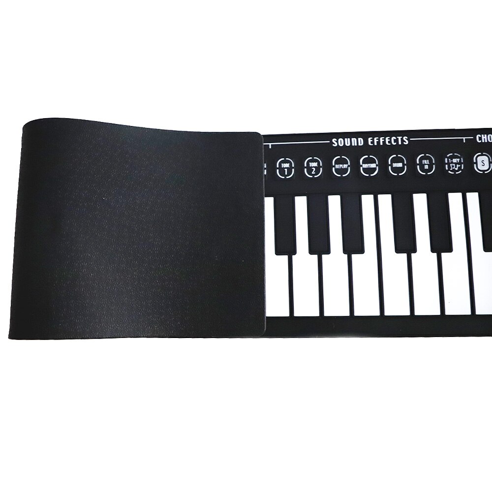 49 touches Piano Midi clavier souple Portable numérique retrousser Pianos noir pour enfant débutant enfants