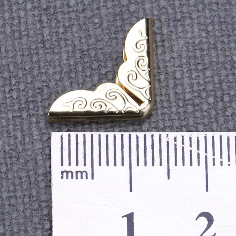 100 sztuk metalowa robić książek zabezpieczenie narożników ton Scrapbooking albumy menu foldery zabezpieczenie narożników karta menu plików metalowe rogi książka