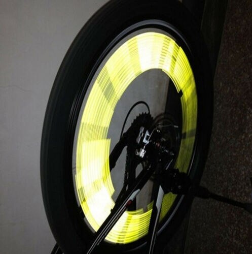Kit de llanta de rueda de bicicleta reflectante, luz reflectante, rueda de cinta reflectante para radio, soporte de tubo de bicicleta de montaña y carretera, advertencia de seguridad con Clip, 12 Uds.