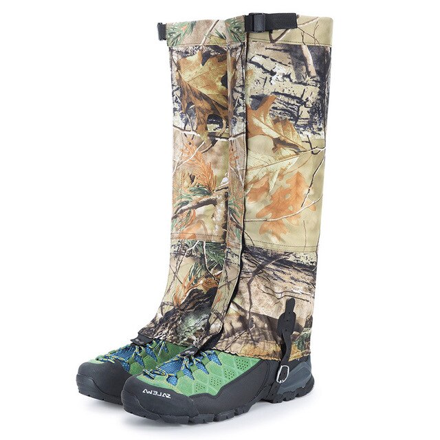 Männer Frauen Camping Wandern Klettern Wasserdichte Schnee Leggings Gamaschen draussen Tarnung Wandern Skifahren Radfahren Beinlinge Abdeckungen: L