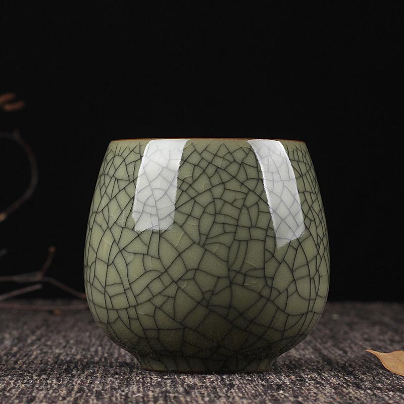 200ml Longquan Celadon Teacup Tea Ceremony Teaware Drinkware Office Master Cup Espresso Coffee Mug Water Cups Container Decor