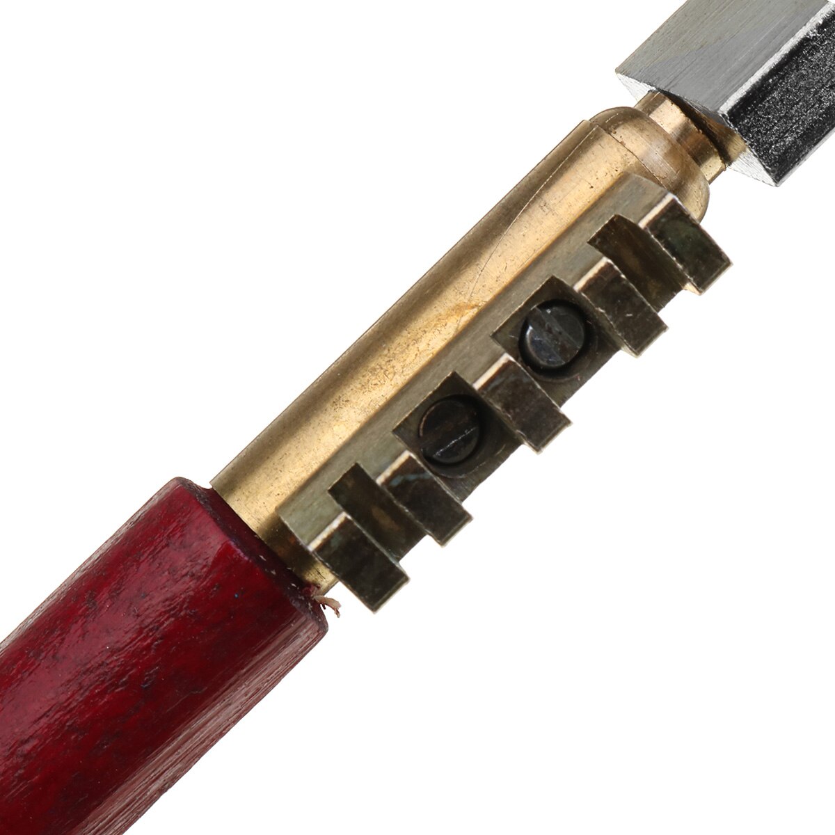 Doersupp Draagbare Glassnijder Zelfsmerende Carbide Wheel Blade Diamant Tip Glassnijder Mes Houten Handvat Tool