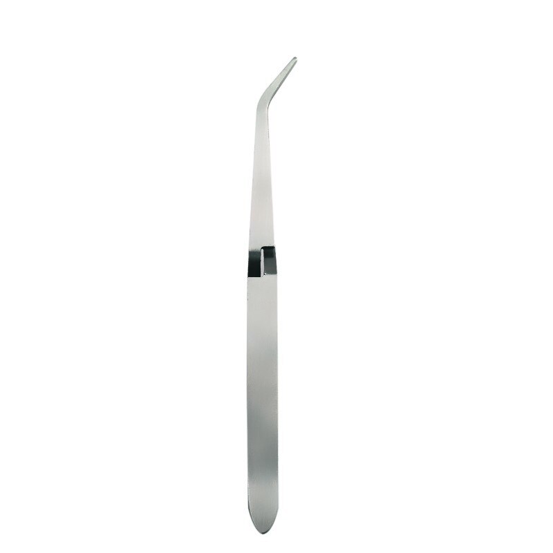 Pinzas multifunción para moldear uñas, herramienta de manicura de punta de acero inoxidable, Gel UV acrílico C, pinza curva de 14,5 cm, 1 ud.