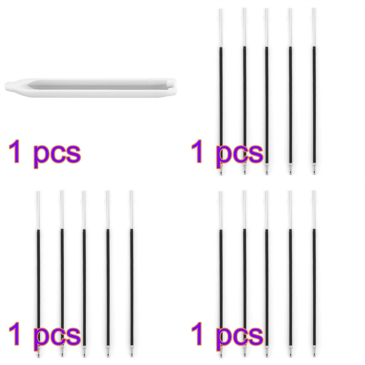 Penna a sfera Trasparente Del Silicone Della Muffa Handmade Della Resina del Mestiere Decorativo Portapenne FAI DA TE Stampo Stampo In Resina Epossidica per Gioielli: C-1 mold 15 pens