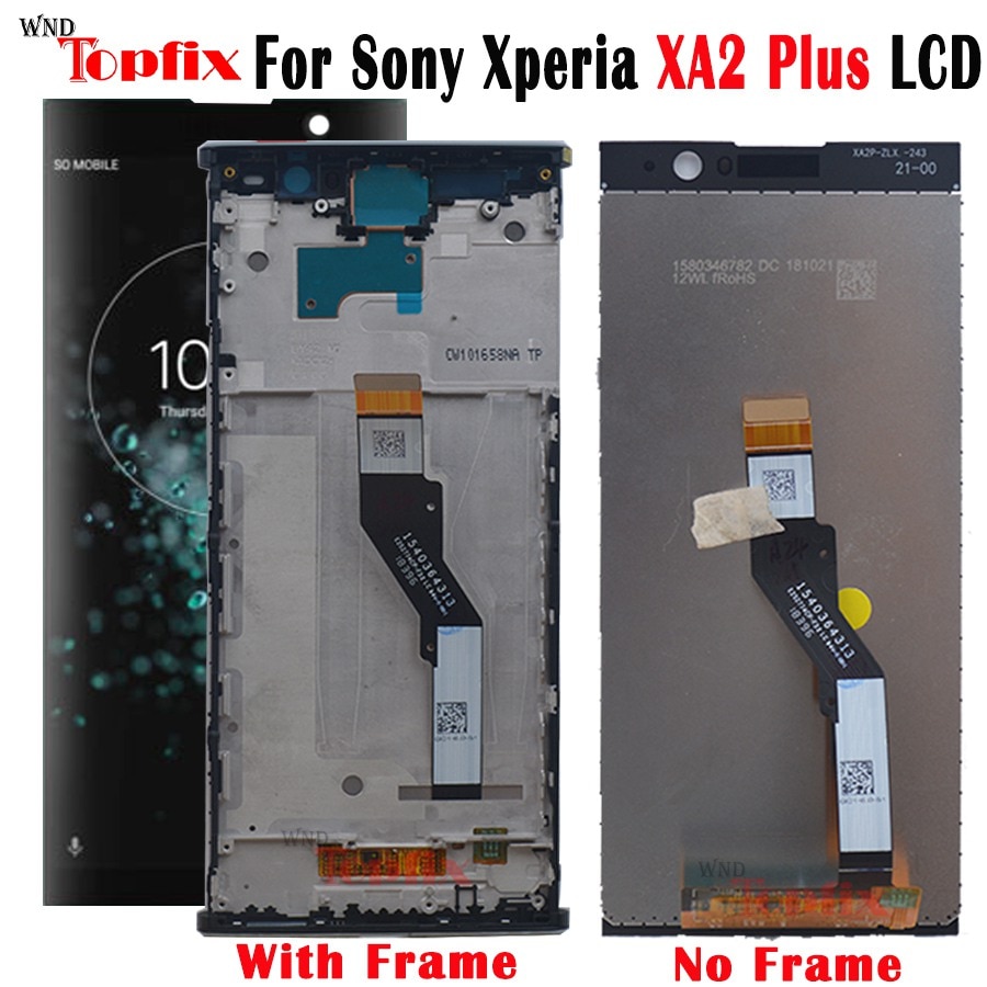 Para sony xperia xa2 mais display toque digitador da tela lcd para 6.0 "para sony xa2 mais lcd com quadro xa2 mais h4413 substituição