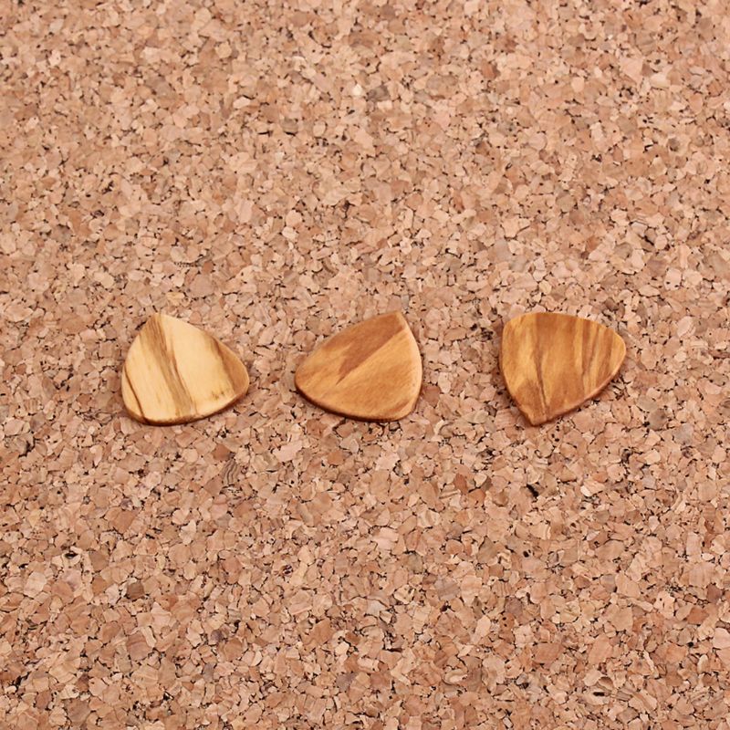 3 st trä akustisk gitarr pick plektrum hearted form picks för ukulele delar