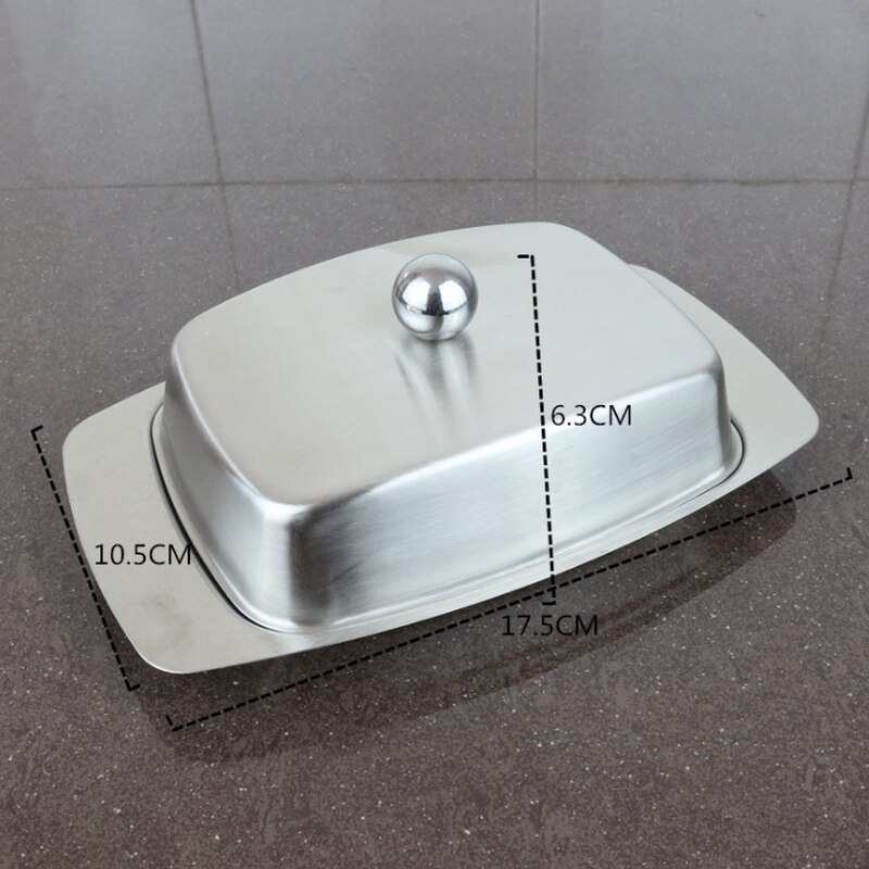 Stainless steel butter and margarine tubs butter dish snack box restaurant disc cheese box crisper insulation plate