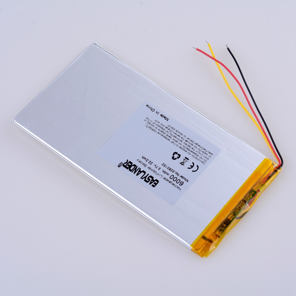 3Lines 3.7v 6000mah 3282150 3080150 3285150 3285150 Li-ion Battery For V88, V971 M9 Tablet Pc