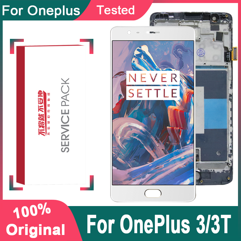 Pantalla de repuesto OLED Original para Oneplus 3, pantalla táctil LCD de 5,5 pulgadas para OnePlus 3T A3000,