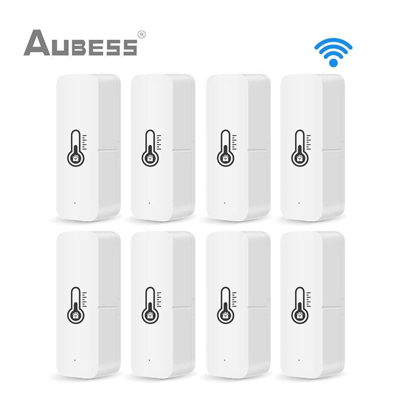 AUBESS Tuya WiFi Temperature And Humidity Sensor Indoor Hygrometer Controller Monitoring Works With Alexa Google Home Smart Life