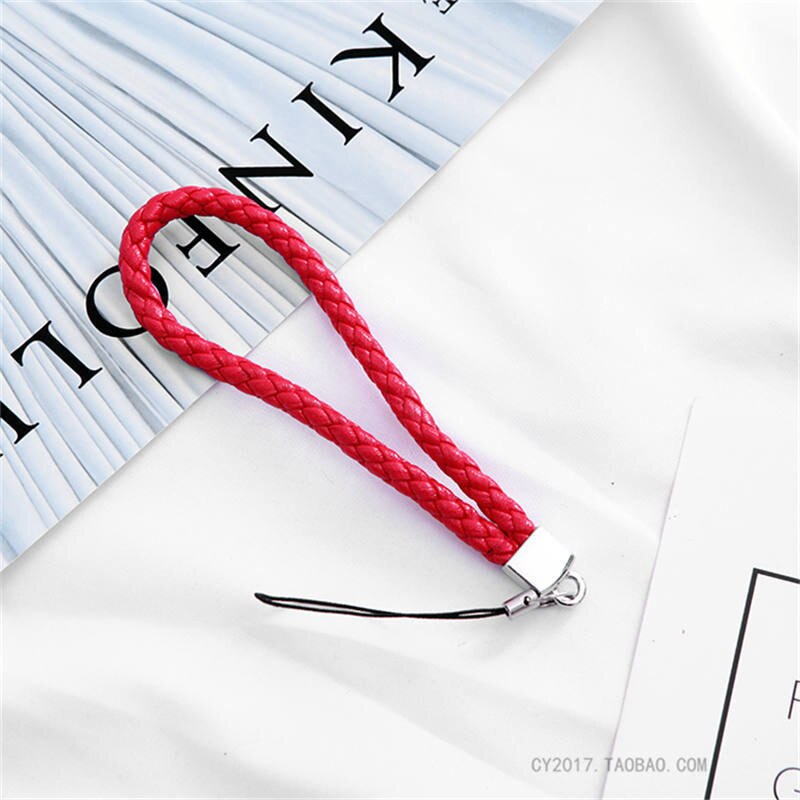 Short Hand Strap Anti-slip Mobile Phone Straps Cord Phone Hand Rope Lanyard for keys phone accessories squishy licorne Strap: Red