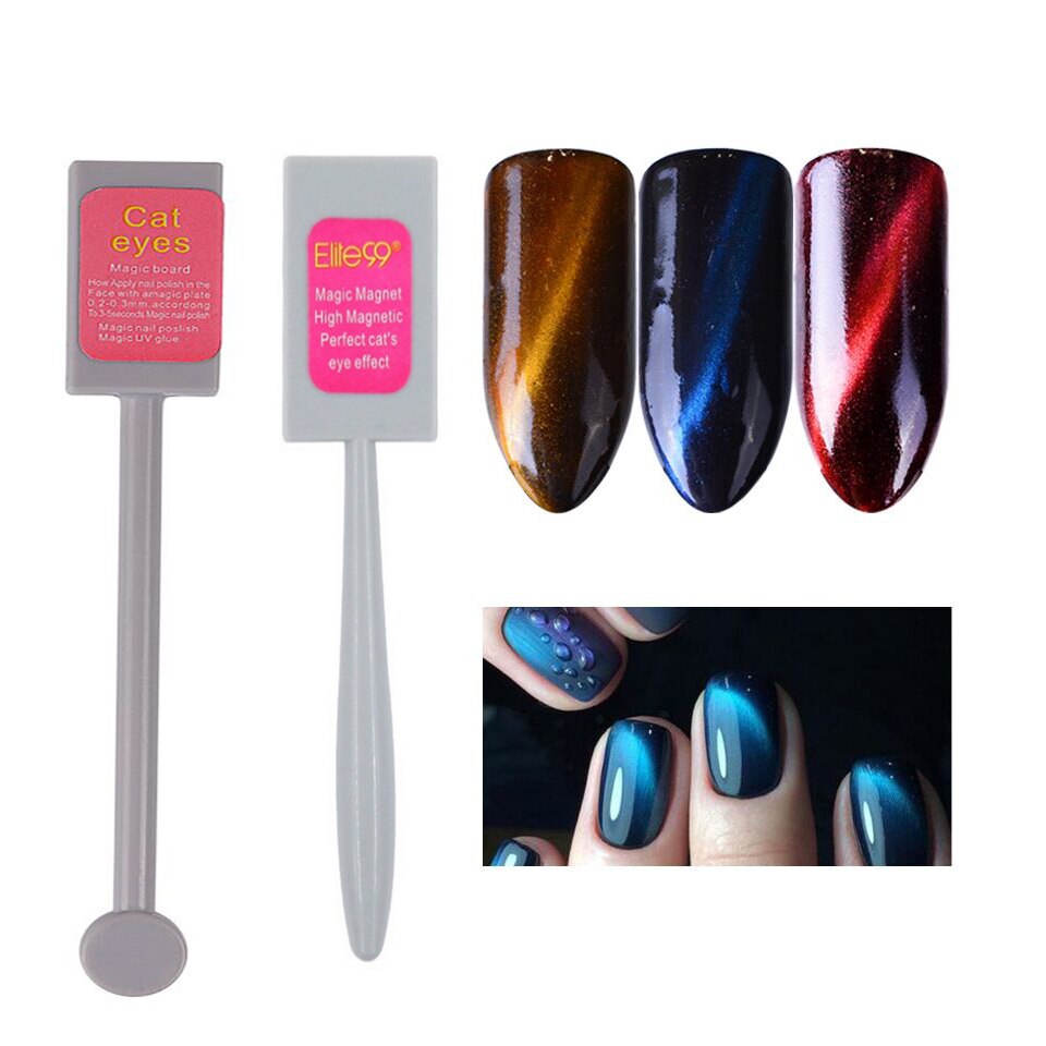 Sterk Effect Enkele Dubbele Hoofd 3D Kat Ogen Gel Magneet Stok Vernis Manicure Magic Strip Board Nail Gel Polish DIY Tool