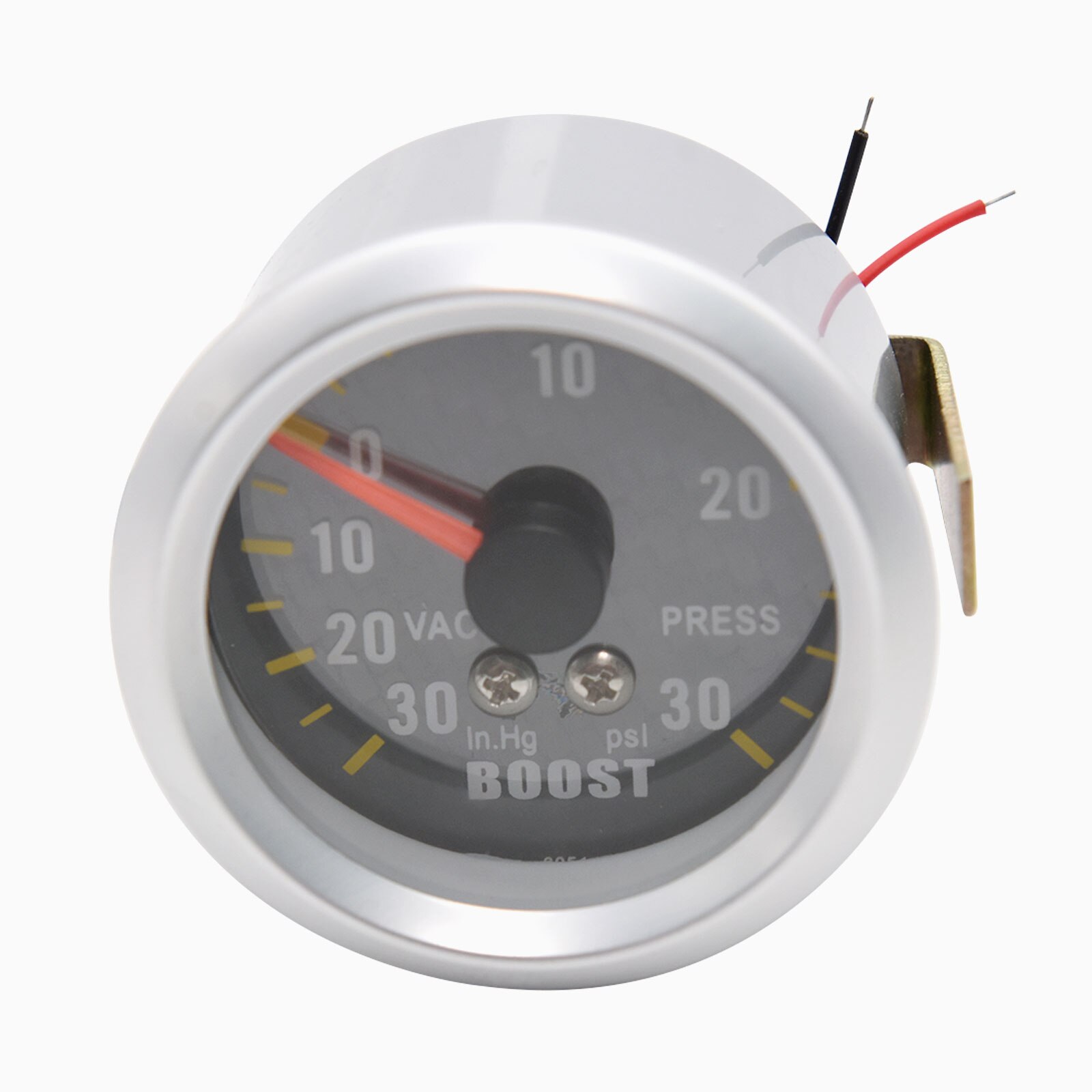 2 &quot;52Mm Auto Turbo Boost Gauge + Sensor -30 ~ 30 Psi Analoge Carbon Fiber Gezicht meter Met Gauge Pod Houder Triple Cups Plastic