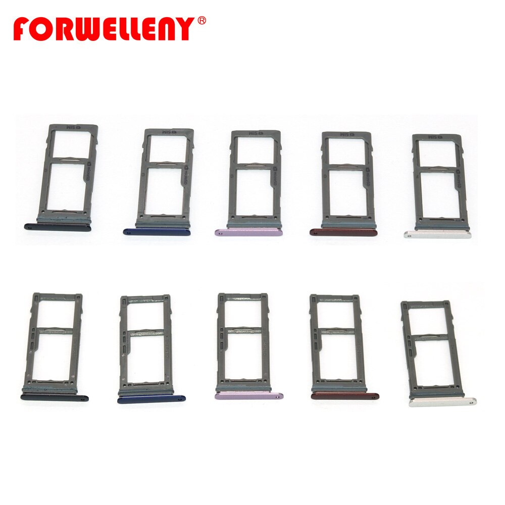 For SAMSUNG Galaxy note9 note 9 SM-N960 Micro Sim Card Holder Slot Tray Replacement Adapters Black, grey, gold, blue, purple