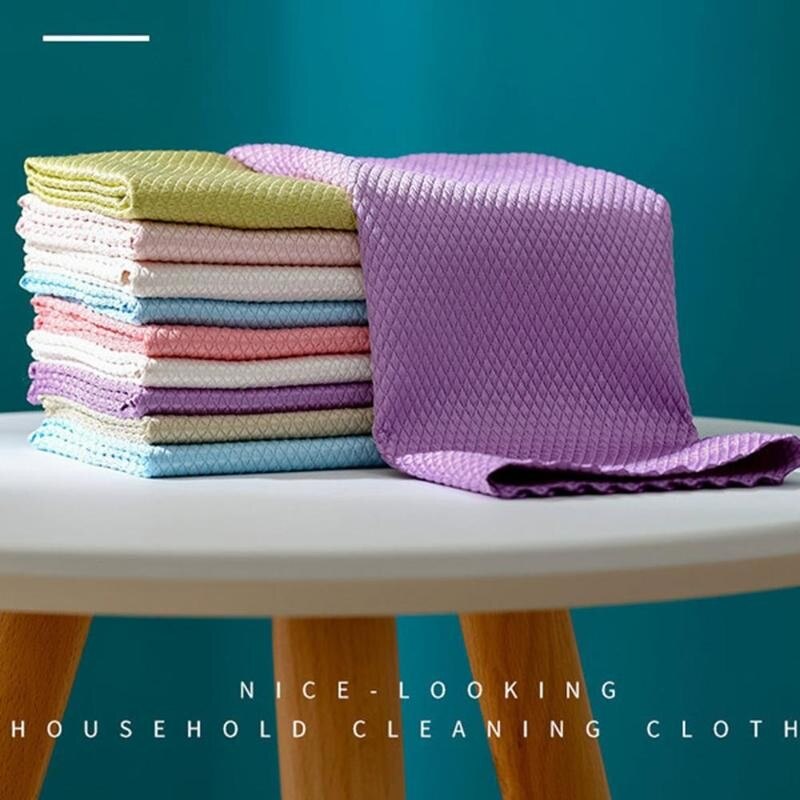 Lingettes magiques en écailles de poisson, Anti-graisse, pour la cuisine, pour l'entretien de la maison, efficace, pour la vaisselle